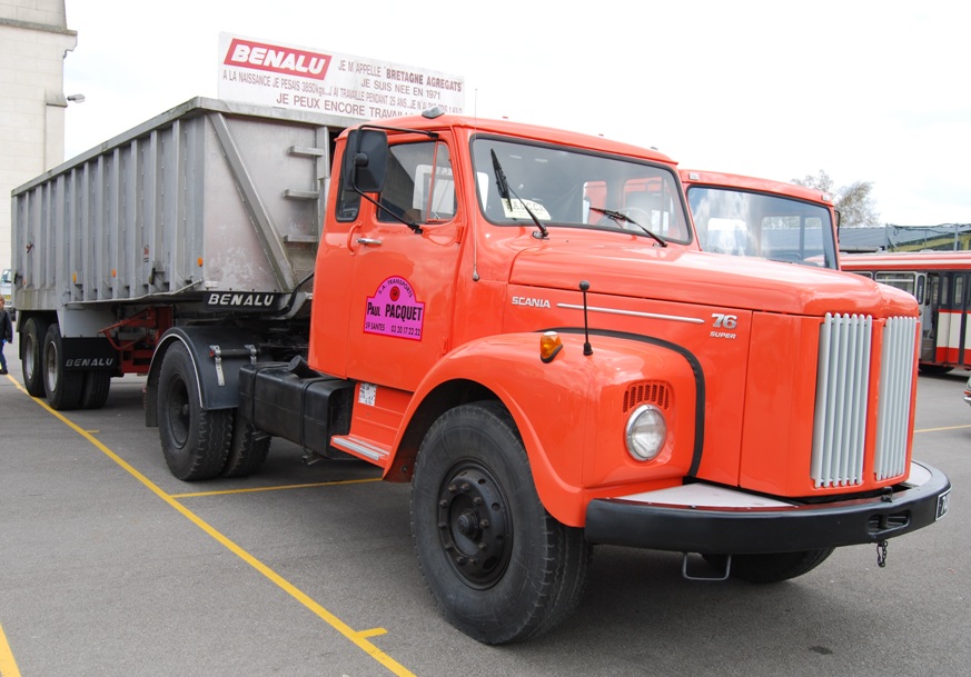 SCANIA 76 super et benne Benalu de 1976